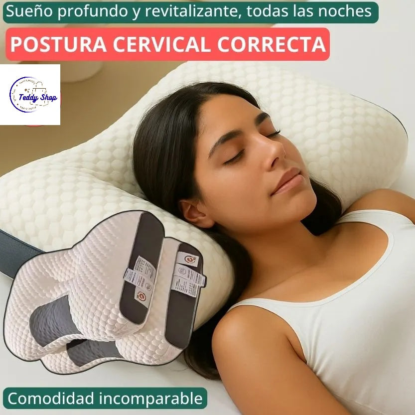Almohada Ortopédica 3D | Con Alineación Cervical para las mejores noches de descanso.