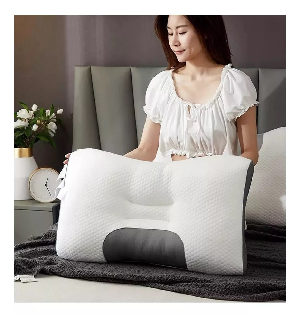 Almohada Ortopédica 3D | Con Alineación Cervical para las mejores noches de descanso.