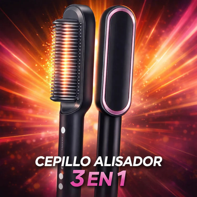 Cepillo Plancha Secador 3 En 1 Alisador | Resultados Hermosos