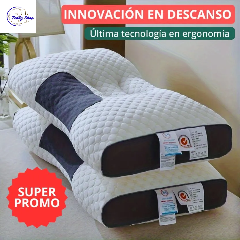 Almohada Ortopédica 3D | Con Alineación Cervical para las mejores noches de descanso.